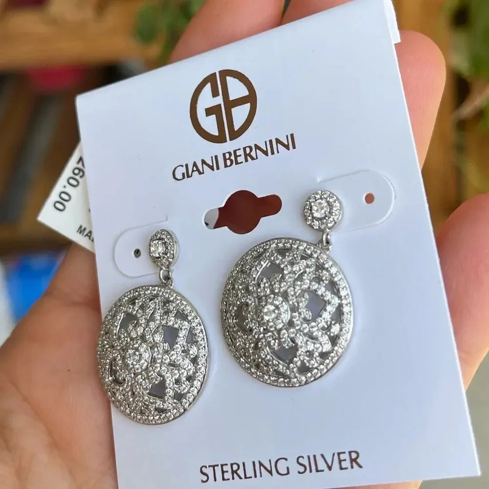 Giani Bernini Earrings $260 Sterling Silver New With Tags NWT - Picture 6 of 7